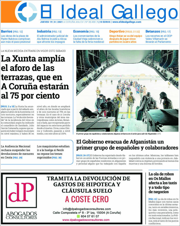 Portada de El Ideal Gallego (Espa&ntilde;a)