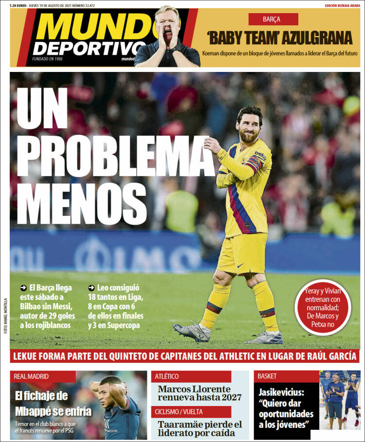 Portada de Mundo Deportivo Bizkaia (Espa&ntilde;a)