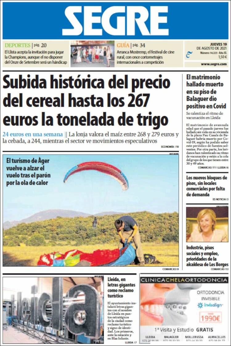 Portada de Segre  (Espa&ntilde;a)