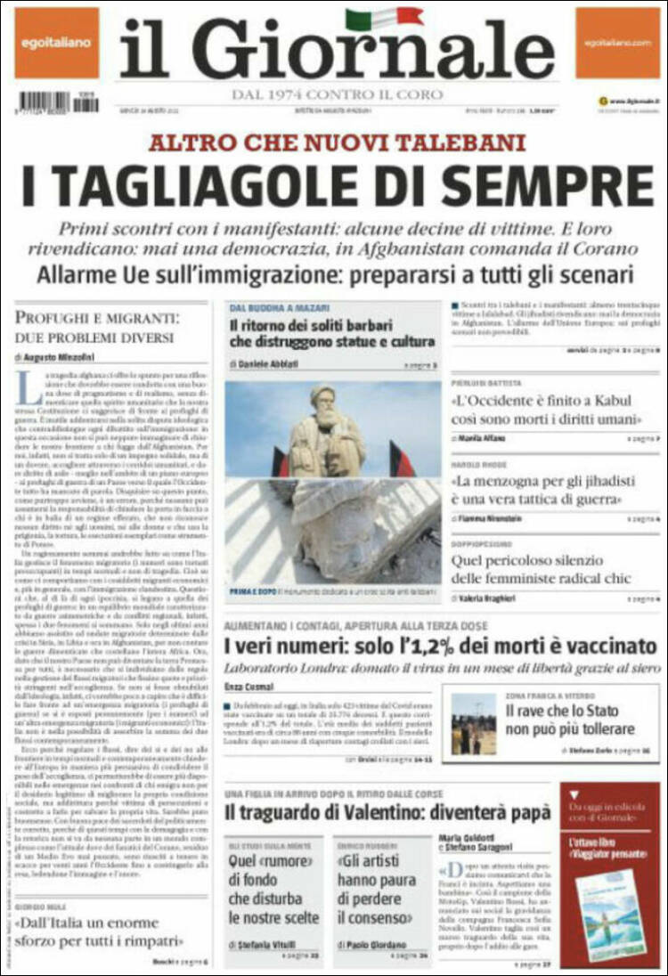 Portada de il Giornale (Italia)