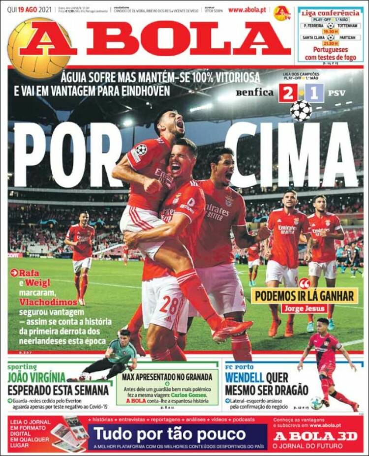 Portada de A Bola (Portugal)