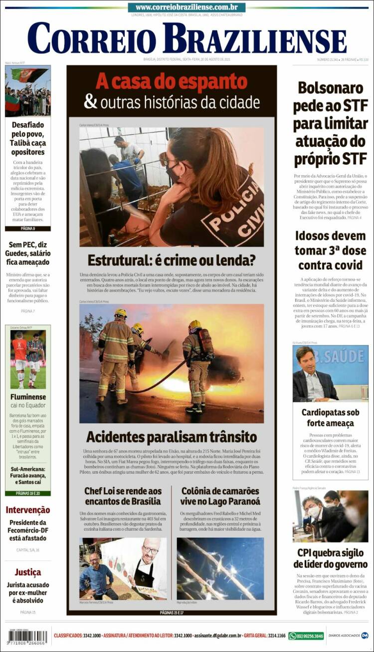 Portada de Correio Braziliense (Brasil)