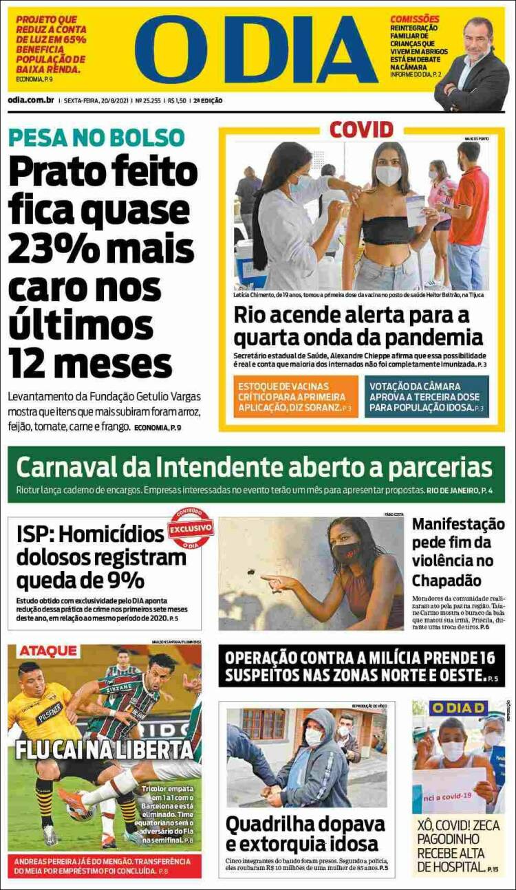 Portada de O Dia (Brasil)