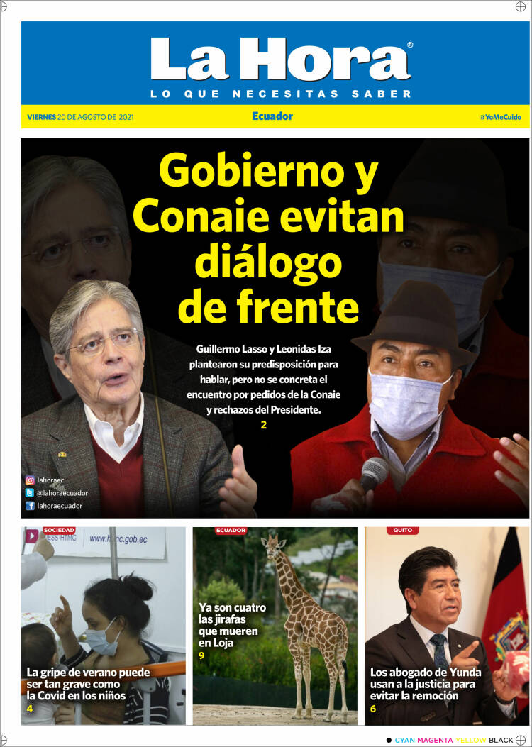 Portada de La Hora - Ecuador (Ecuador)