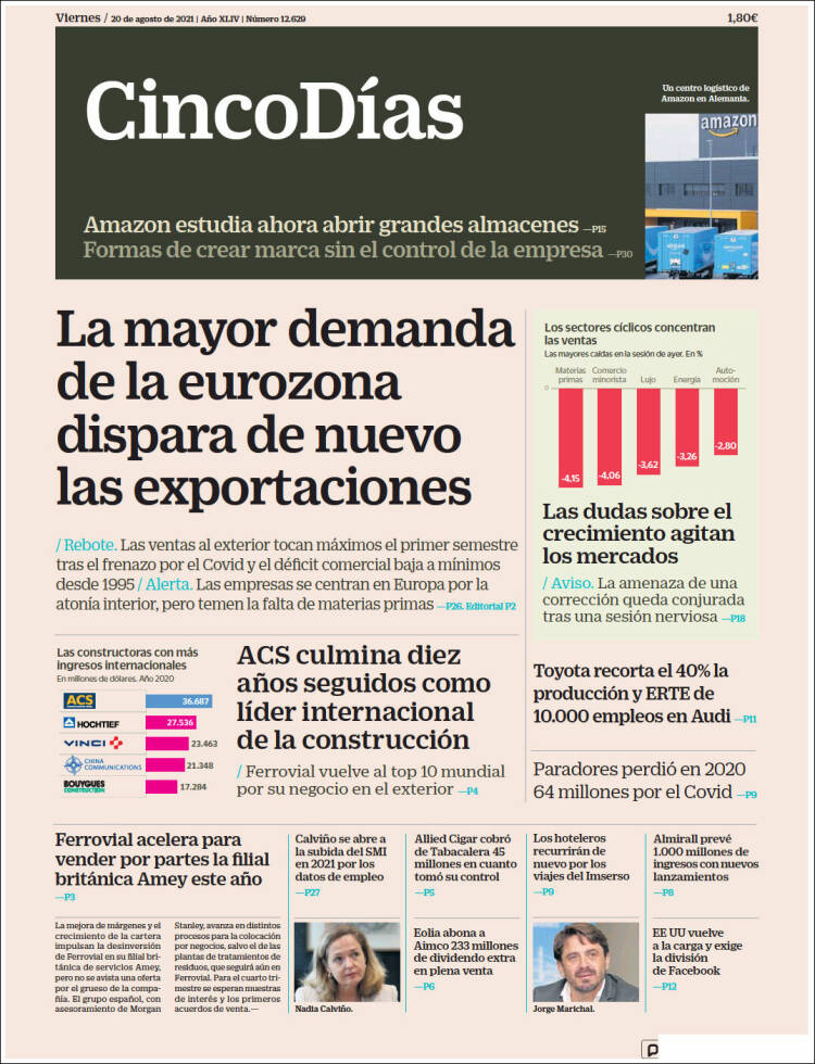 Portada de Cinco Días (Espa&ntilde;a)