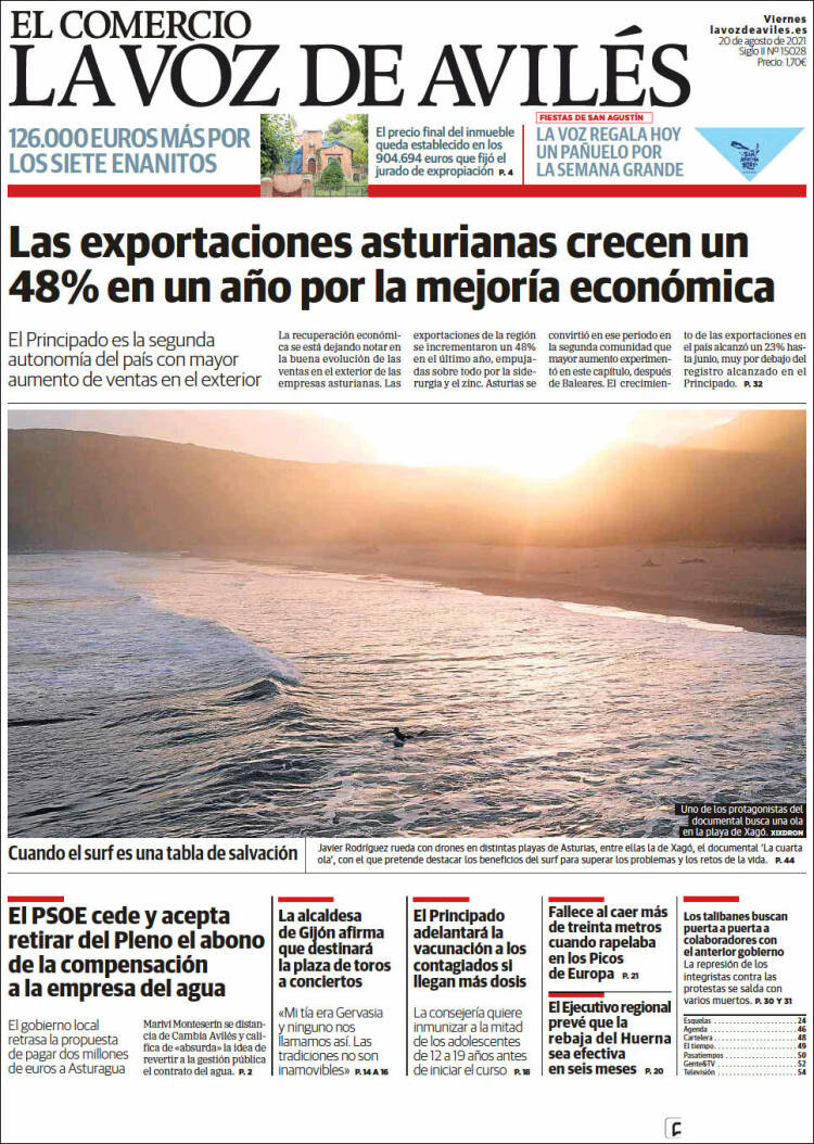 Portada de El Comercio - Avilés (Espa&ntilde;a)