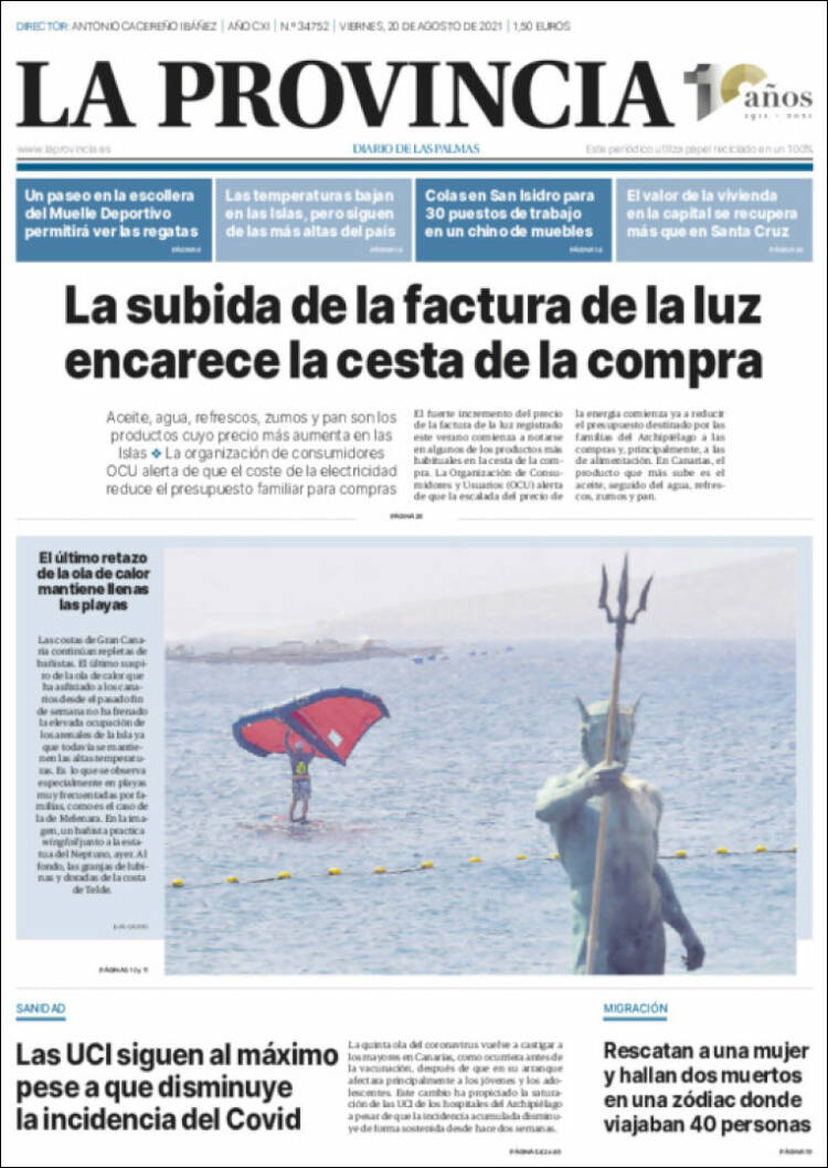 Portada de La Provincia (Espa&ntilde;a)