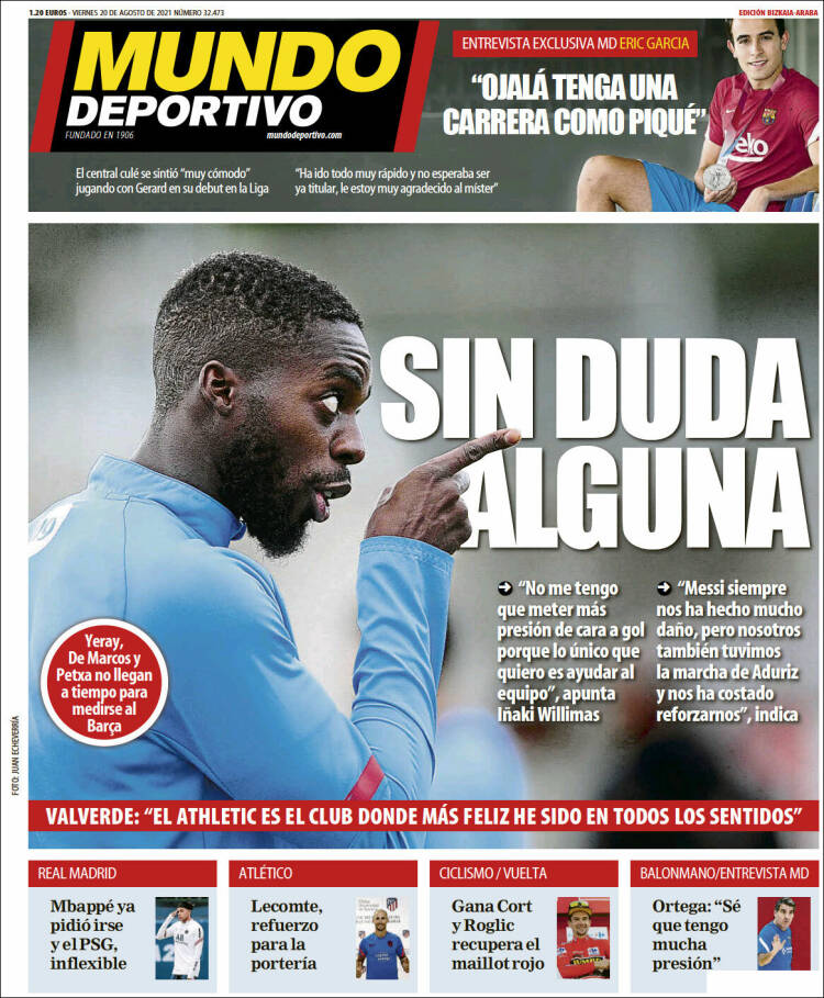 Portada de Mundo Deportivo Bizkaia (Espa&ntilde;a)