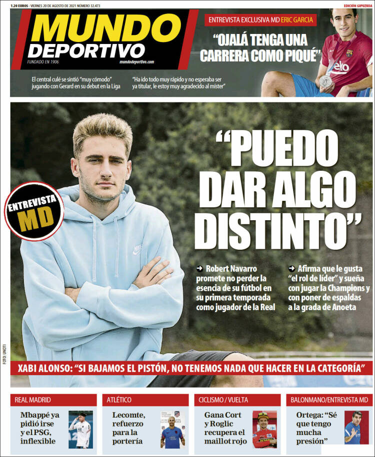 Portada de Mundo Deportivo Gipuzkoa (Espa&ntilde;a)