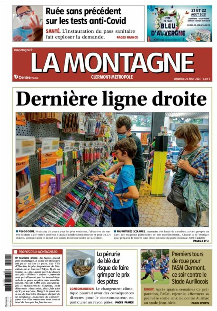 Portada de La Montagne (Francia)