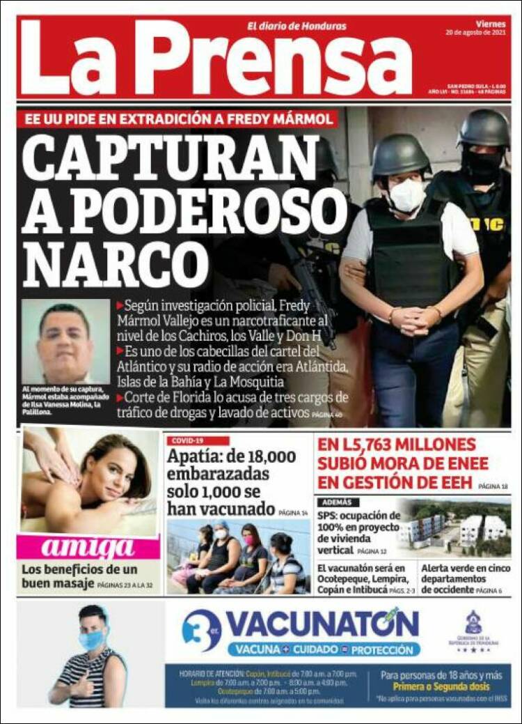 Portada de La Prensa (Honduras)