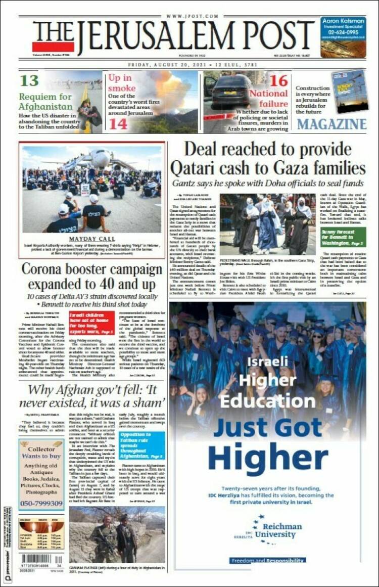 Portada de The Jerusalem Post (Israel)