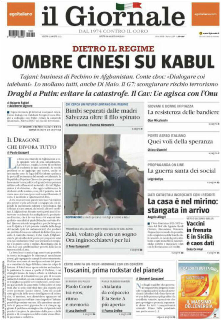 Portada de il Giornale (Italia)