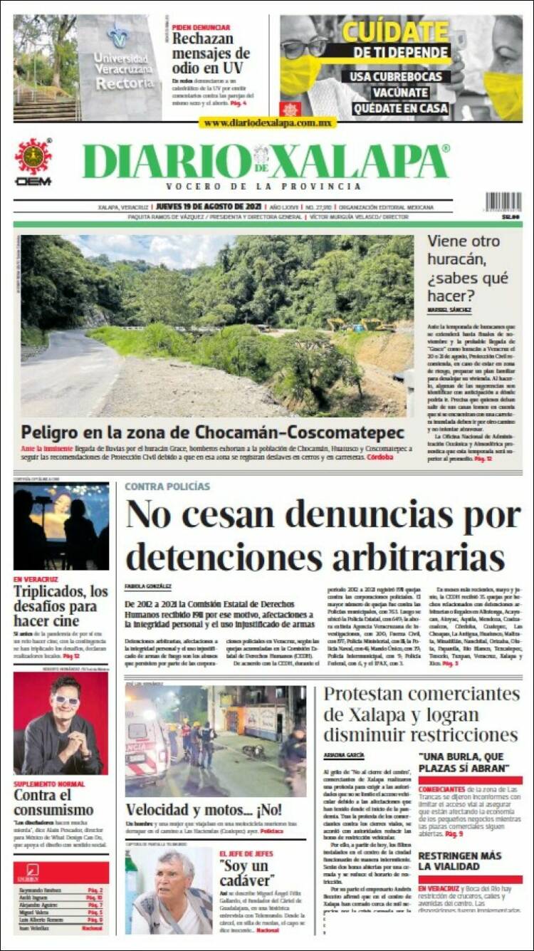 Portada de Diario de Xalapa (México)