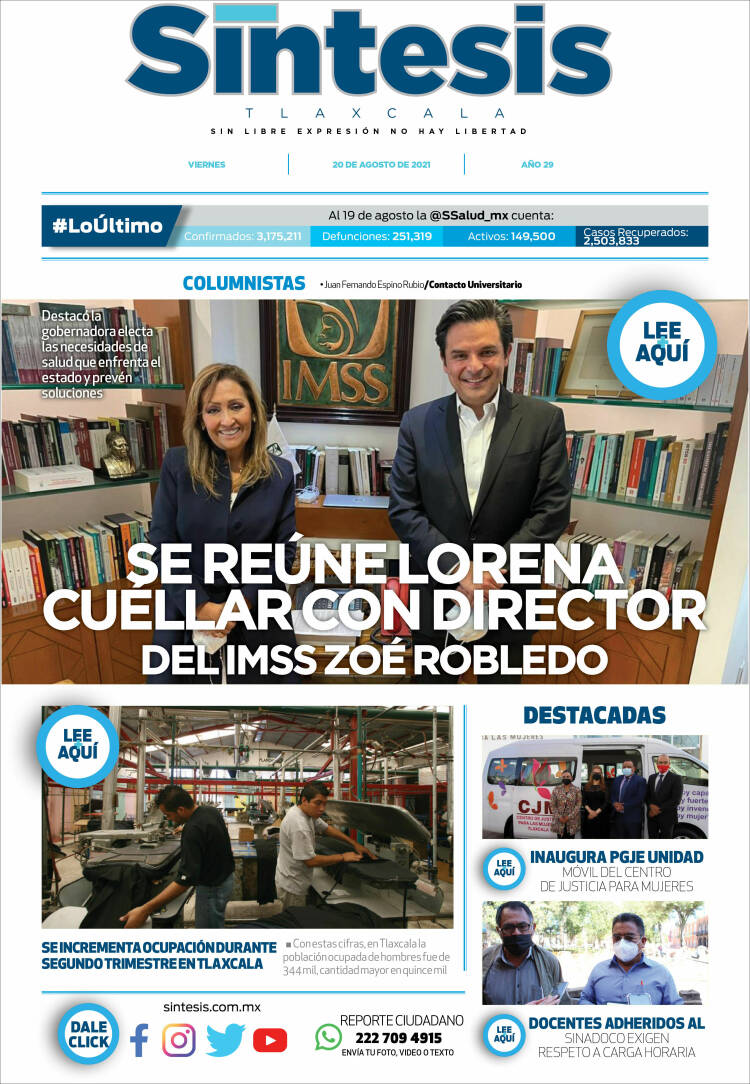 Portada de Síntesis de Tlaxcala (México)