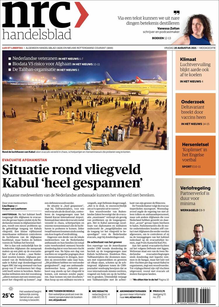 Portada de NRC Handelsblad (Pa&iacute;ses Bajos)