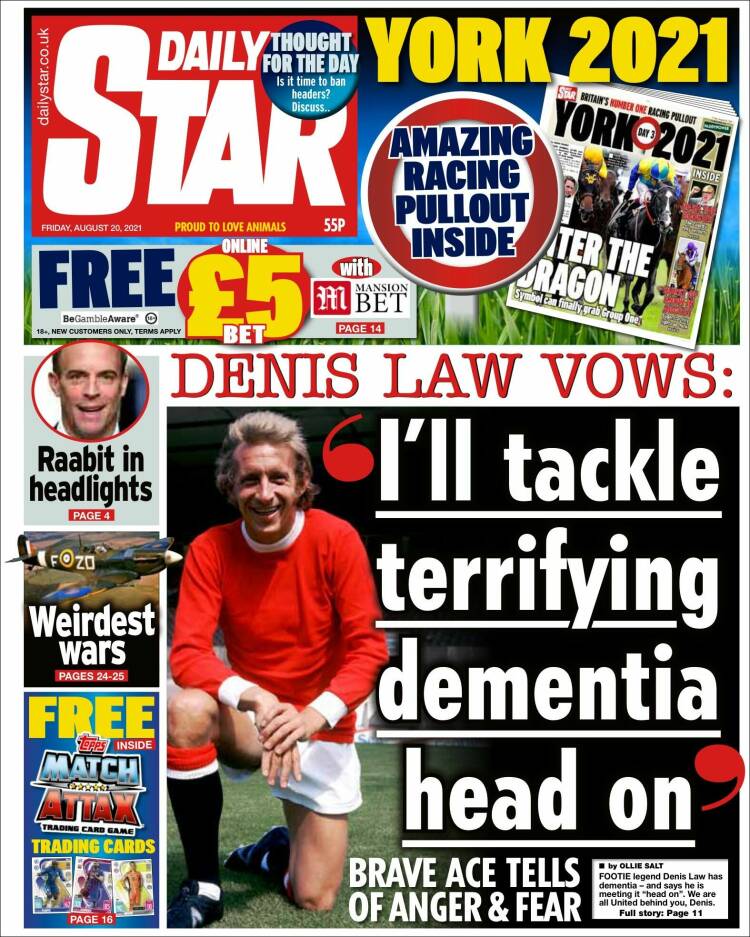 Portada de Daily Star (Reino Unido)