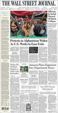 Portada de Wall Street Journal (USA)