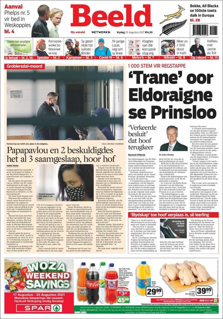 Portada de Beeld (Sud&aacute;frica)