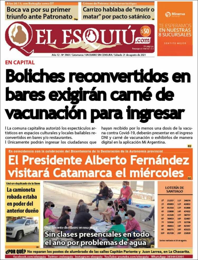 Portada de El Esquiu (Argentina)