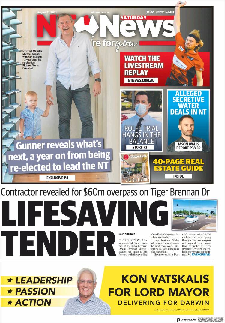 Portada de Northern Territory News (Australia)