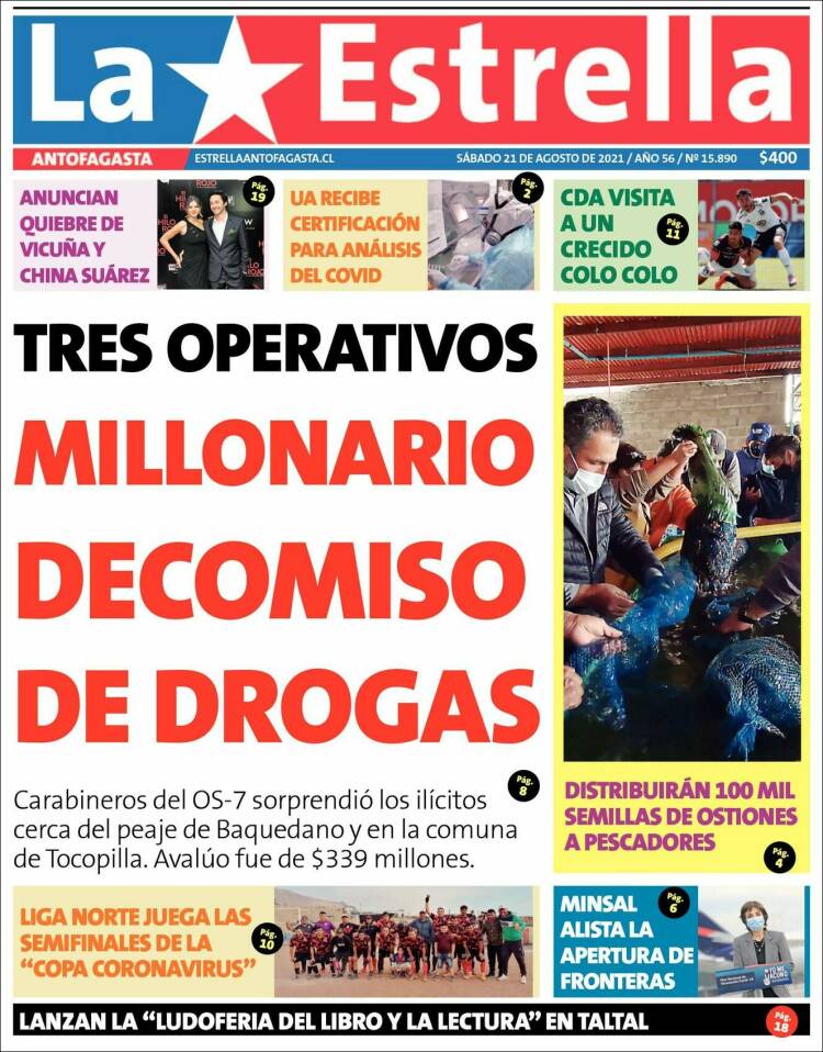 Portada de La Estrella del Norte (Chile)