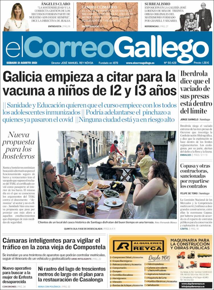 Portada de El Correo Gallego (Espa&ntilde;a)