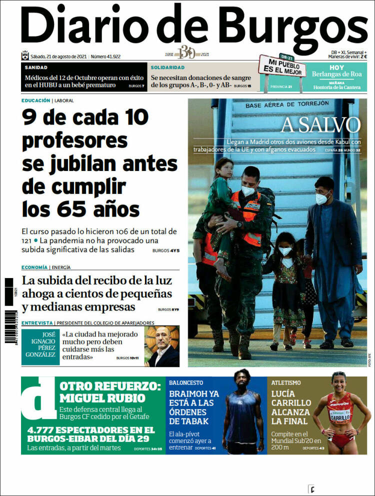 Portada de Diario de Burgos (Espa&ntilde;a)