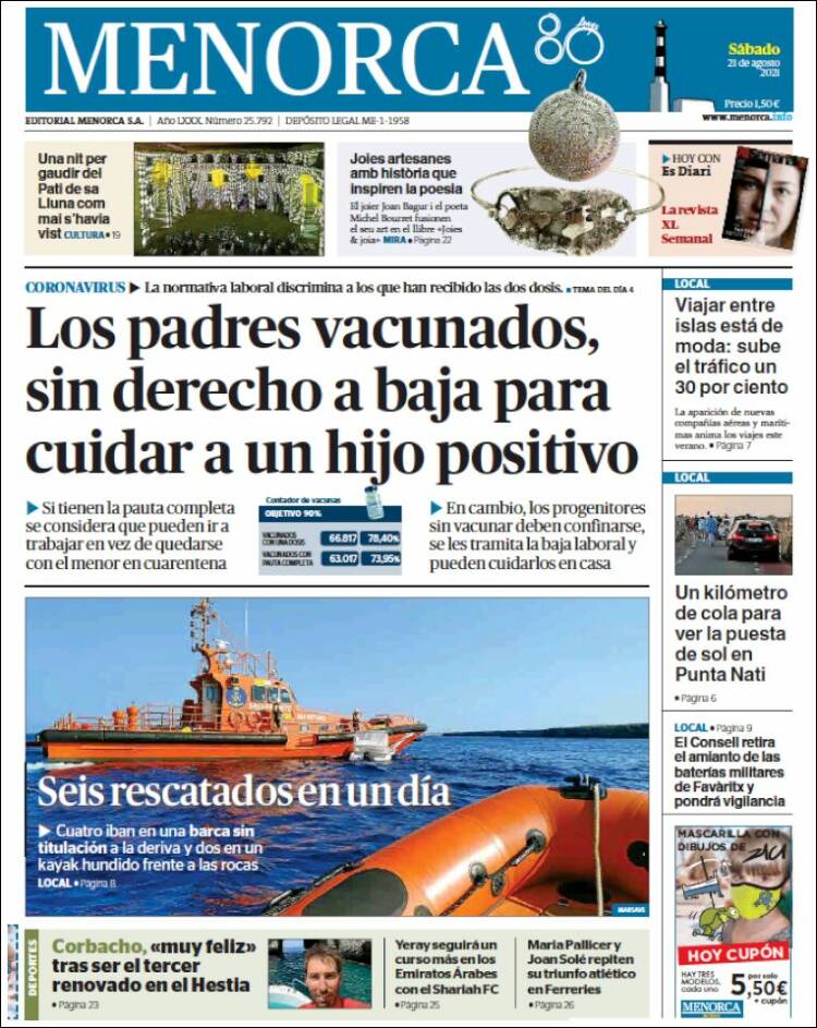 Portada de Menorca - Diario Insular (Espa&ntilde;a)