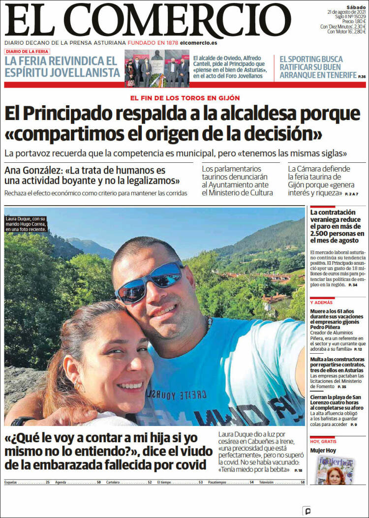 Portada de El Comercio - Gijón (Espa&ntilde;a)