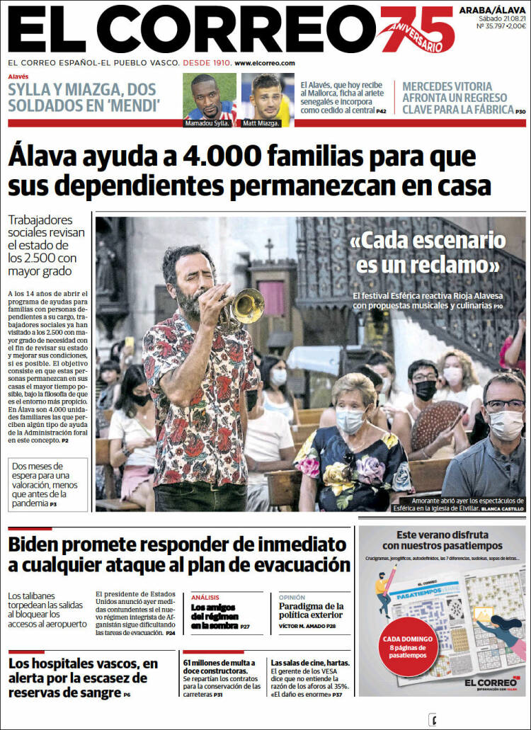 Portada de El Correo - Álava (Espa&ntilde;a)