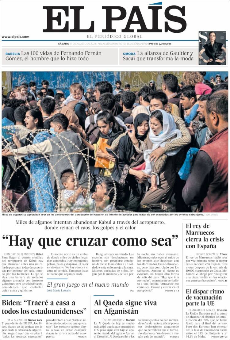 Portada de El País (Espa&ntilde;a)