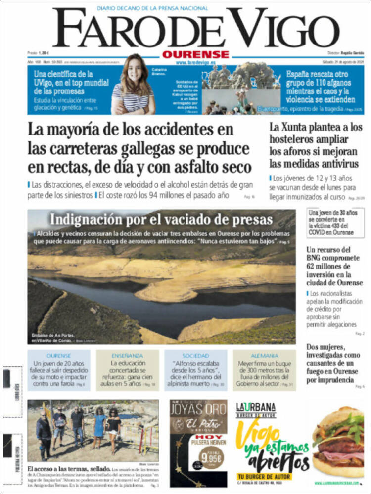 Portada de El Faro de Vigo - Ourense (Espa&ntilde;a)