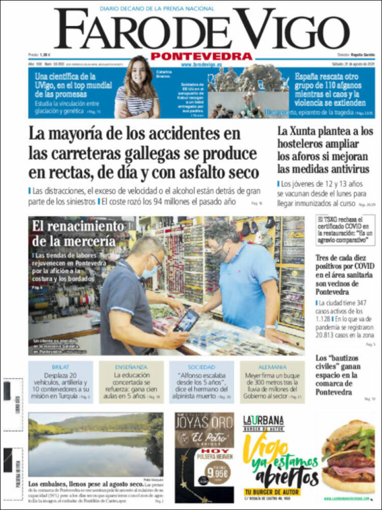 Portada de El Faro de Vigo - Pontevedra (Espa&ntilde;a)