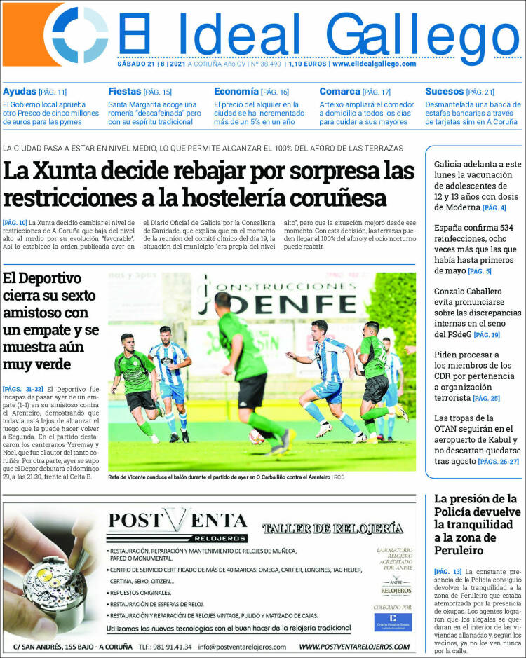 Portada de El Ideal Gallego (Espa&ntilde;a)