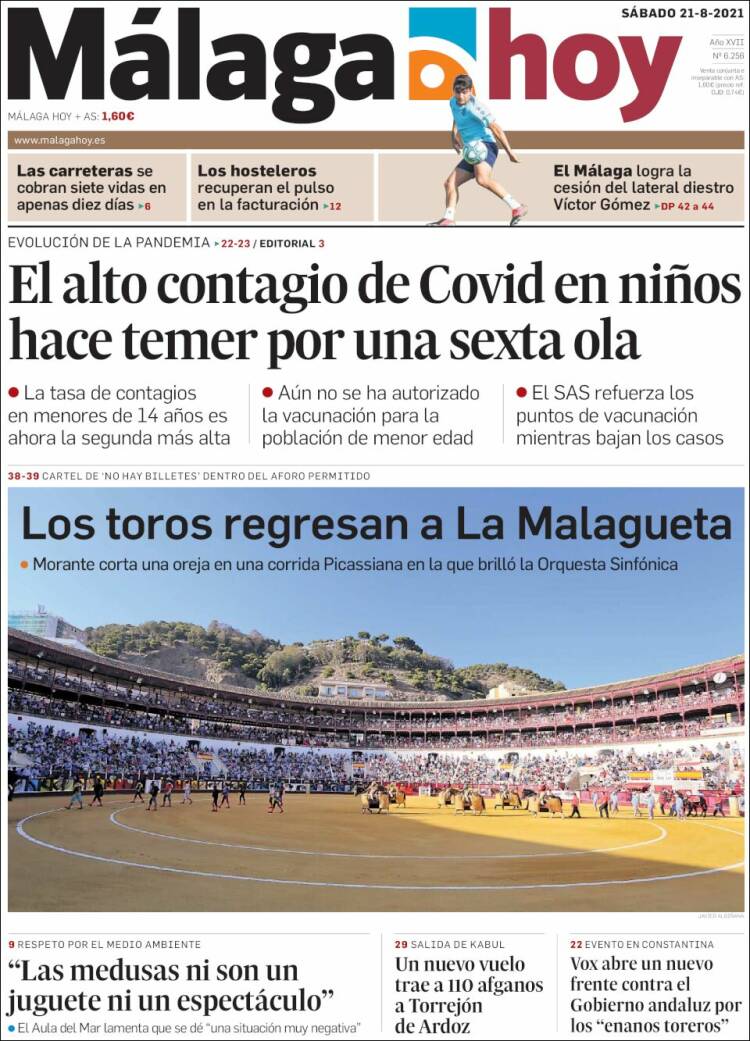 Portada de Málaga Hoy (Espa&ntilde;a)