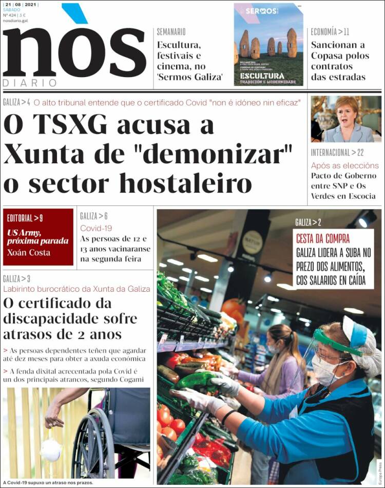 Portada de Nòs Diario (Espa&ntilde;a)