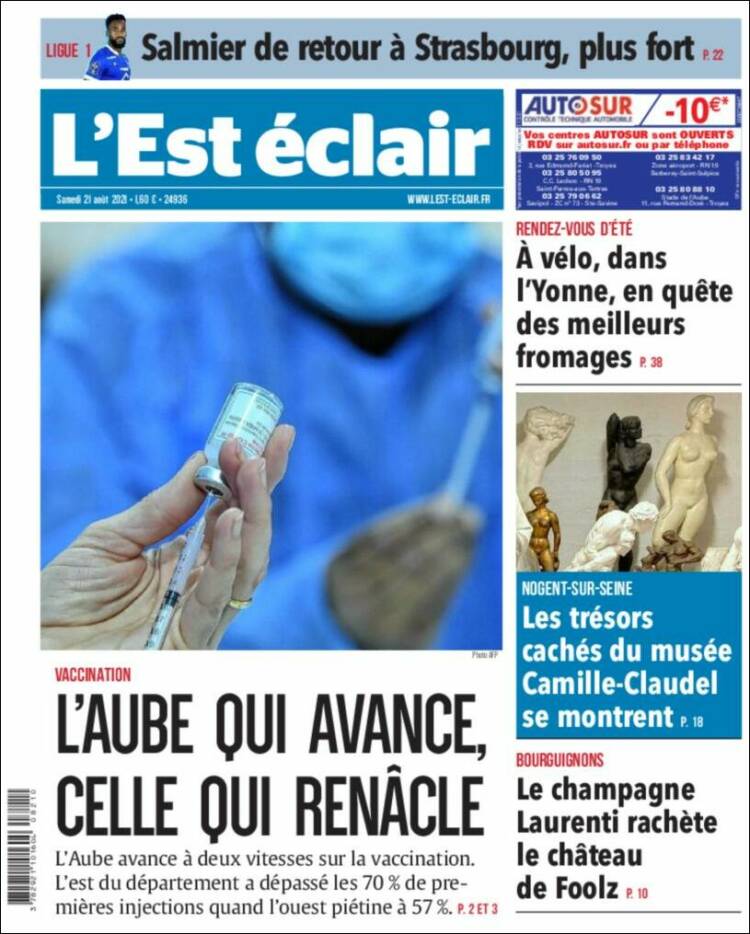 Portada de L'Est Eclair (Francia)