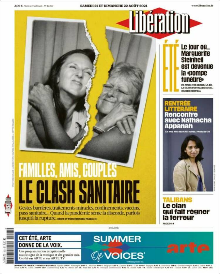 Portada de Libération (Francia)