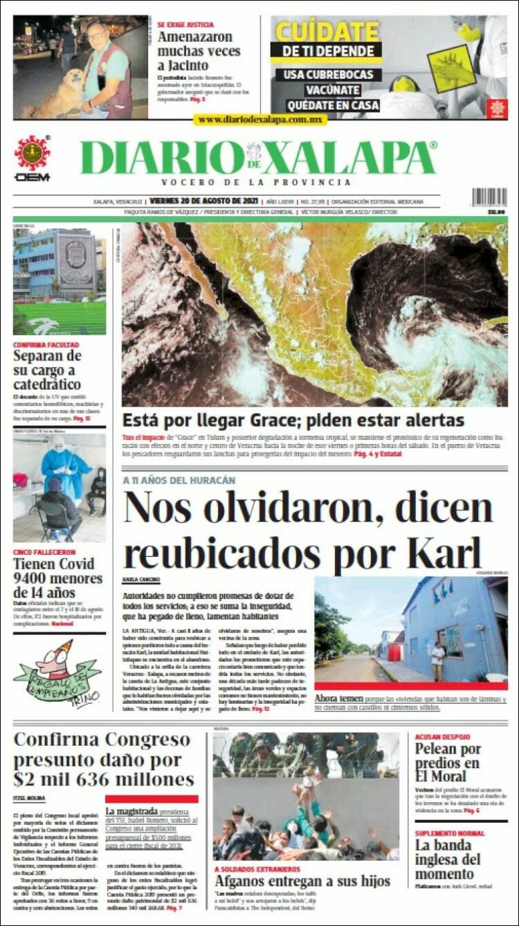 Portada de Diario de Xalapa (México)