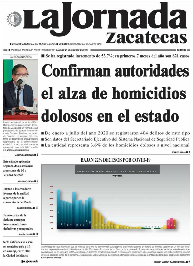 Portada de Jornada de Zacatecas (México)