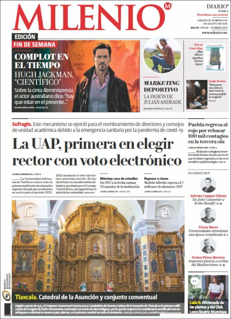 Portada de Milenio de Puebla (México)