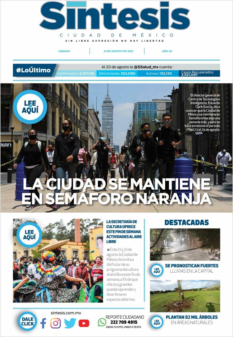 Portada de Síntesis Nacional (México)