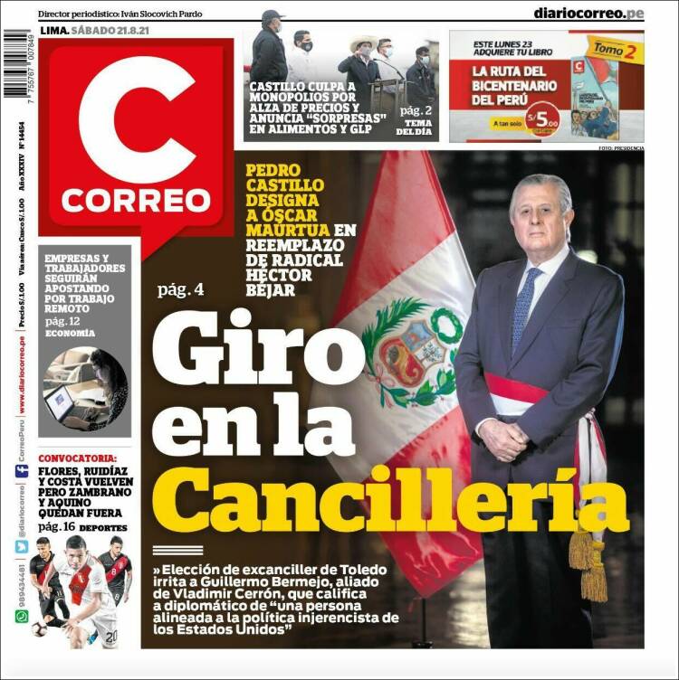 Portada de Diario Correo (Perú)