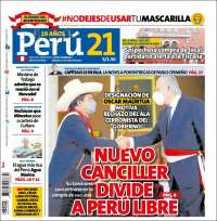 Portada de Perú 21 (Perú)