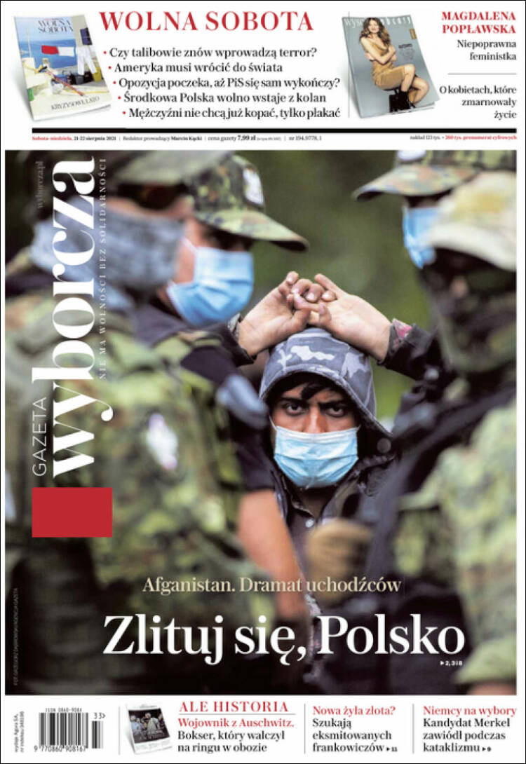 Portada de Gazeta Wyborcza (Polonia)
