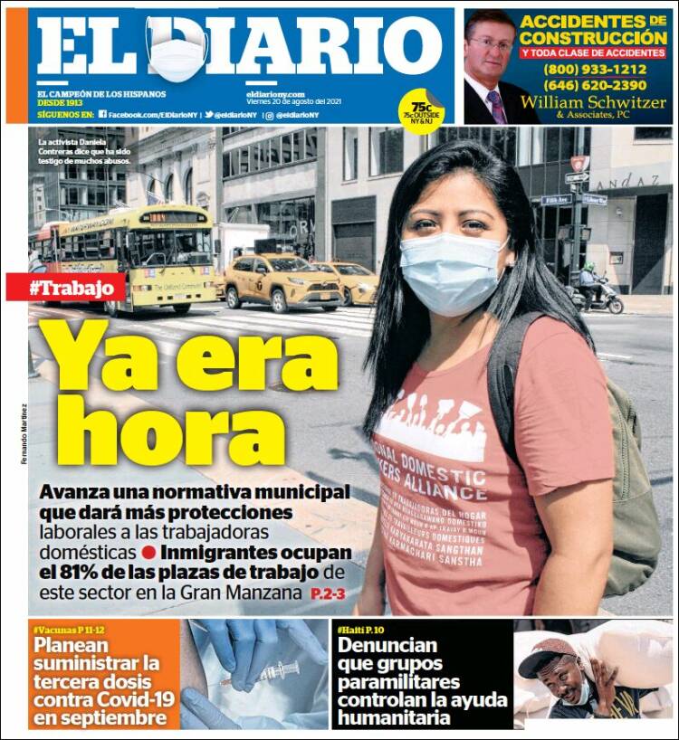 Portada de El Diario NY (USA)