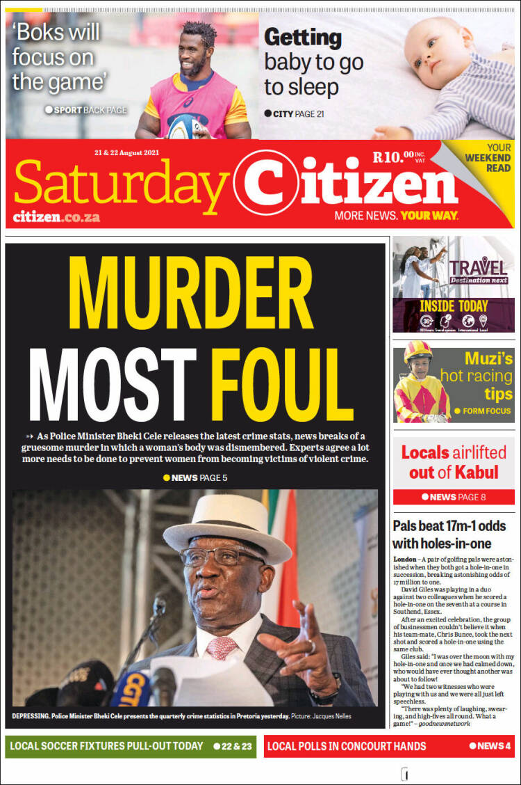 Portada de The Citizen (Sud&aacute;frica)