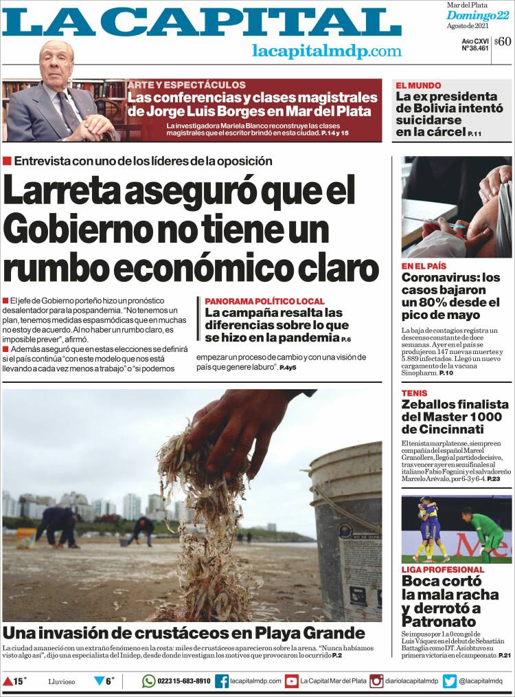 Portada de Diario La Capital - Mar del Plata (Argentina)