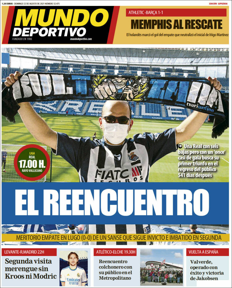 Portada de Mundo Deportivo Gipuzkoa (España)